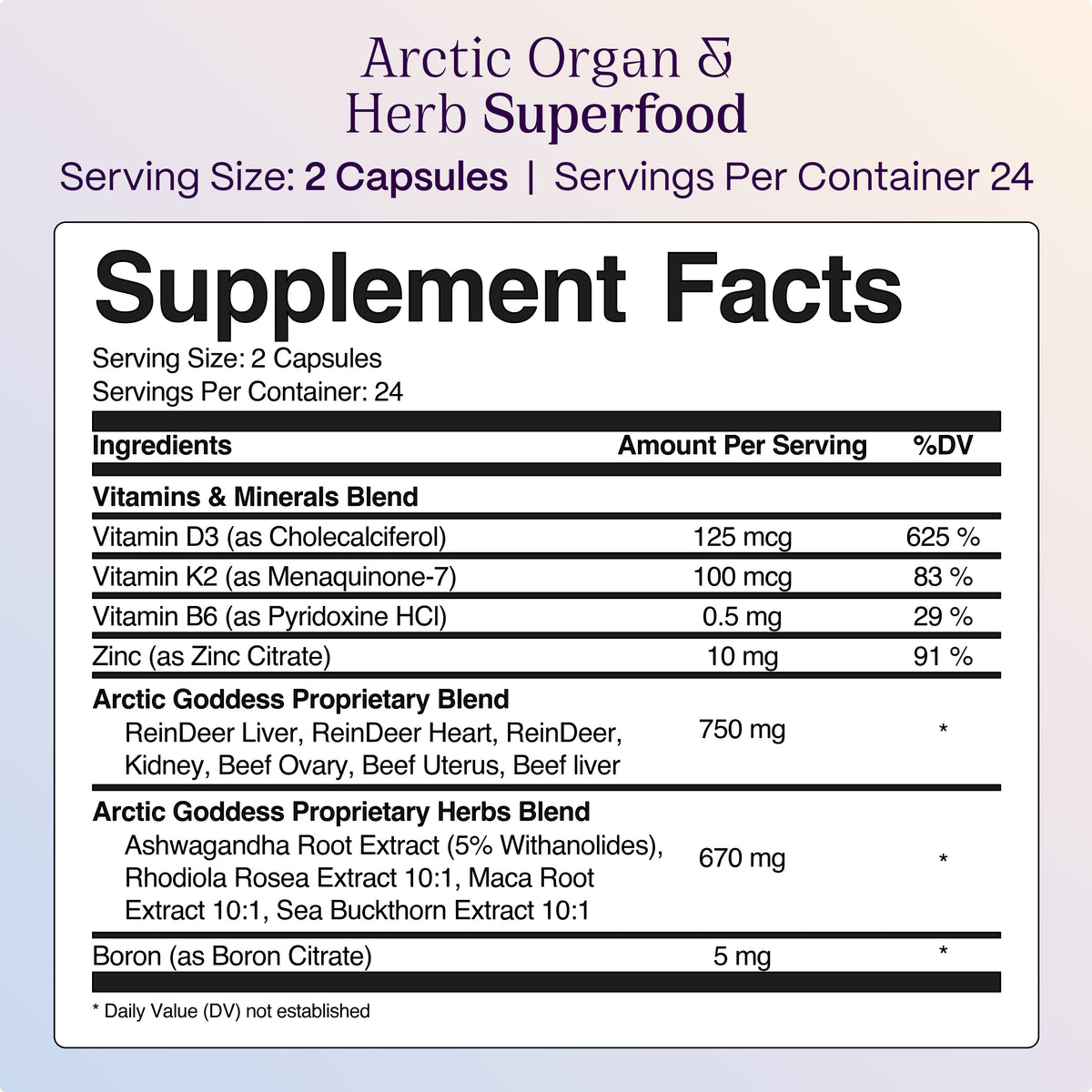 Arctic Organ & Herb Superfood for Mature Women