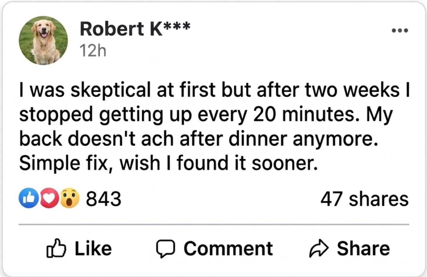 Customer review Robert